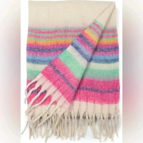 Free People Skye Stripe-blanket Ivory - Picture 2 of 4